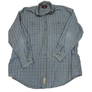 Vintage 90s Abercrombie And Fitch Mens Size XL The Big Shirt Plaid Button Up